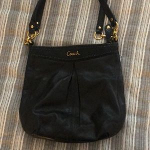 Black leather Coach bag